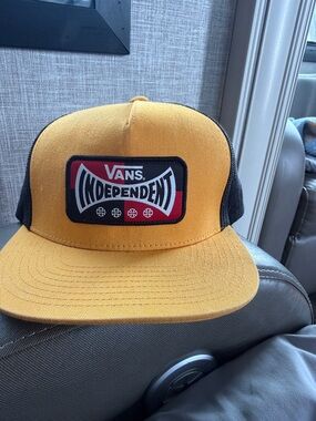 Vans Yellow and Black Independent Patch Trucker Hat
